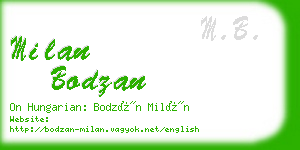 milan bodzan business card